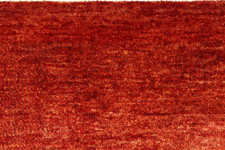 Red Pakistani Gabbeh Rug 2' 7" x 8' 6" Hand-Knotted | No. QA89708