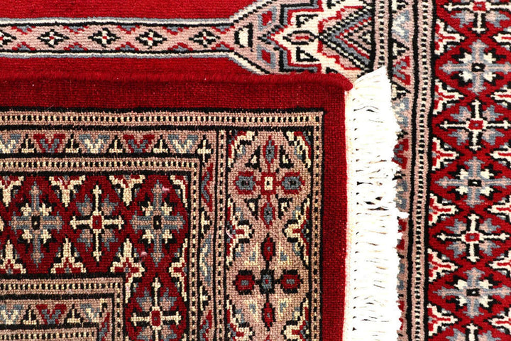 Red Pakistani Jaldar Rug 2' 7" x 10' 1" Hand-Knotted | No. QA89839