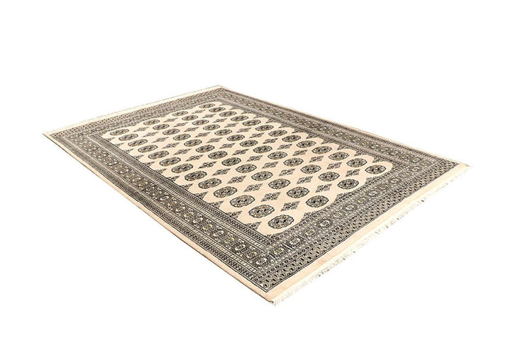 Brown Pakistani Bokhara Rug 6' x 8'7" Hand-Knotted | No. QA89960