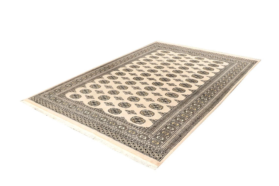Brown Pakistani Bokhara Rug 6' x 8'7" Hand-Knotted | No. QA89960