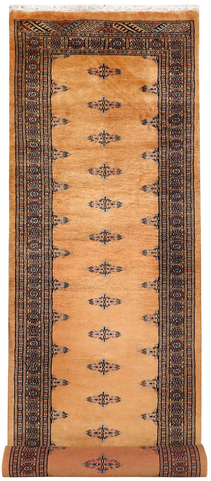 Sandy Brown Pakistani Butterfly Runner 2' 9" x 6' 3" Hand-Knotted | No. QA90222