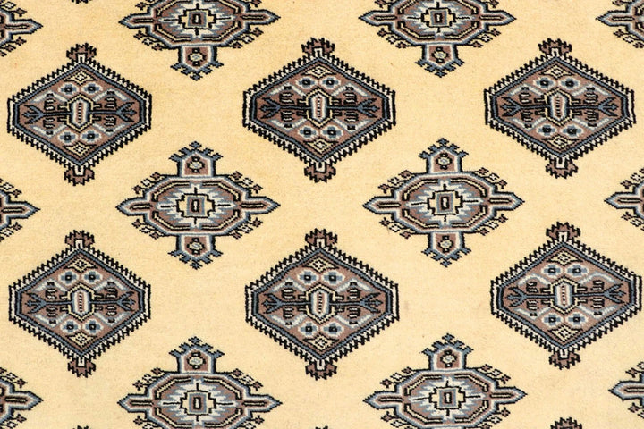 Yellow Pakistani Jaldar Rug 5' x 8'4" Hand-Knotted | No. QA90472