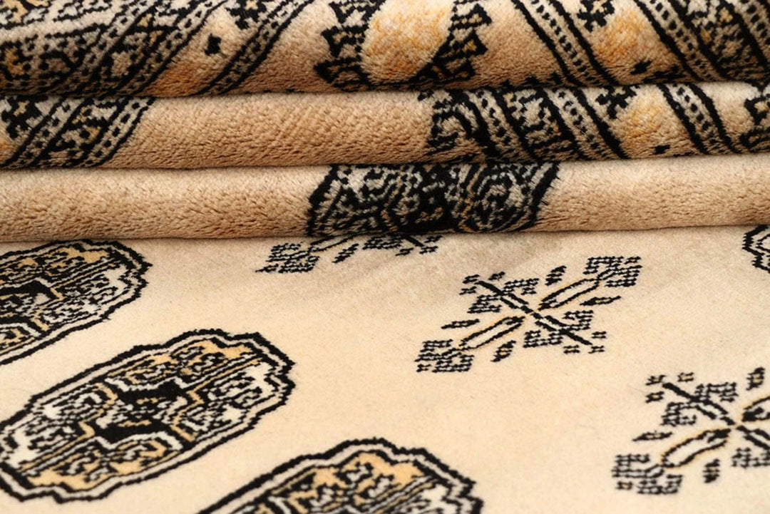 Brown Pakistani Bokhara Rug 5' 11" x 8' 10" Hand-Knotted | No. QA90553