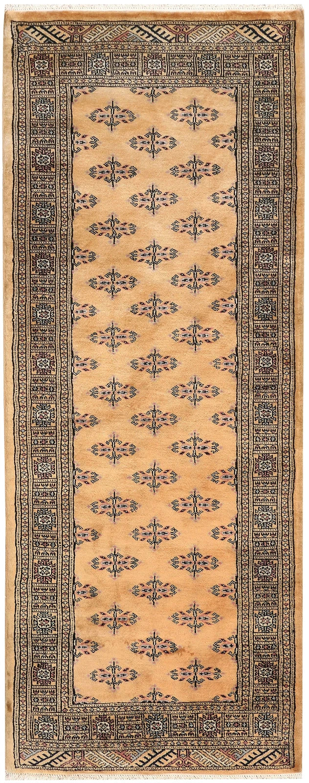 Yellow Pakistani Butterfly Rug 2' 8" x 6' 9" Hand-Knotted | No. QA90860
