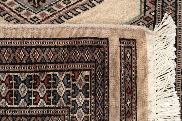 Bisque Pakistani Jaldar Runner Rug 2' 6" x 10' 1" Hand-Knotted | No. QA91001