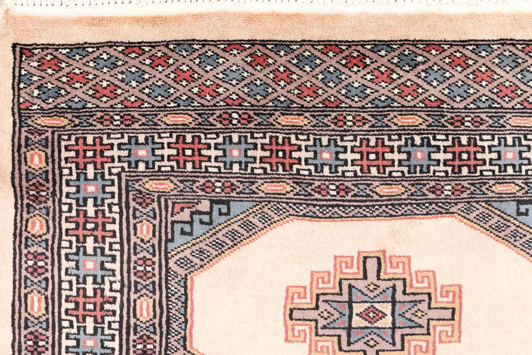 Brown Pakistani Jaldar Rug 2' 6" x 4' 2" Hand-Knotted | No. QA91259