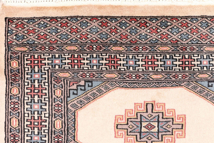 Brown Pakistani Jaldar Rug 2' 6" x 4' 2" Hand-Knotted | No. QA91259