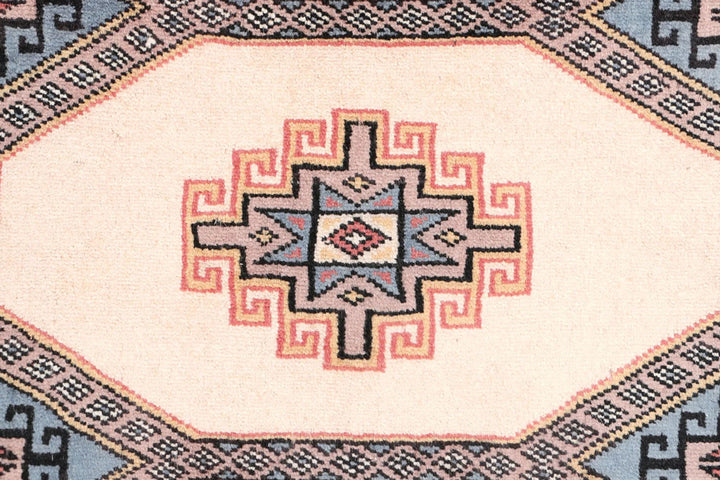 Brown Pakistani Jaldar Rug 2' 6" x 4' 2" Hand-Knotted | No. QA91259