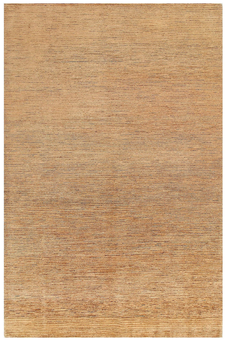 Tan Pakistani Gabbeh Rug 5' 11" x 8' 11" Hand-Knotted | No. QA91279