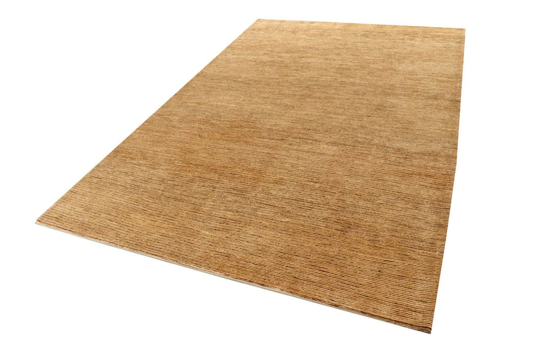 Tan Pakistani Gabbeh Rug 5' 11" x 8' 11" Hand-Knotted | No. QA91279