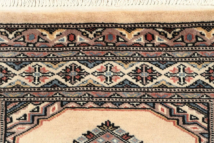White Pakistani Jaldar Runner 2' 4" x 9' 1" Hand-Knotted | No. QA91641