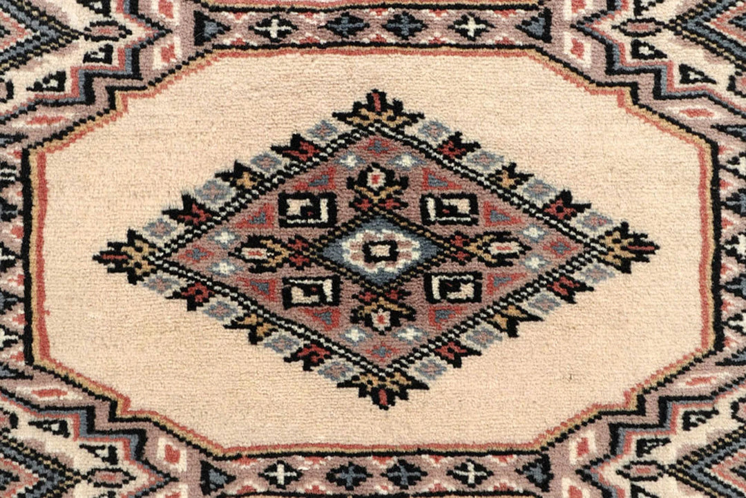 White Pakistani Jaldar Runner 2' 4" x 9' 1" Hand-Knotted | No. QA91641