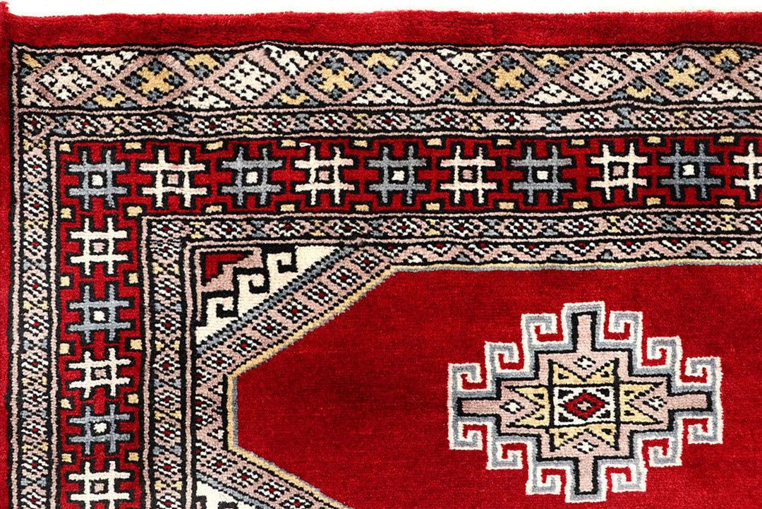 Red Jaldar Rug 2' 7" x 9' 11" Hand-Knotted | No. QA92004
