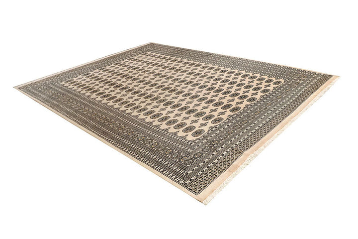 Brown Bokhara Rug 8' 11" x 11' 6" Hand-Knotted | No. QA92068