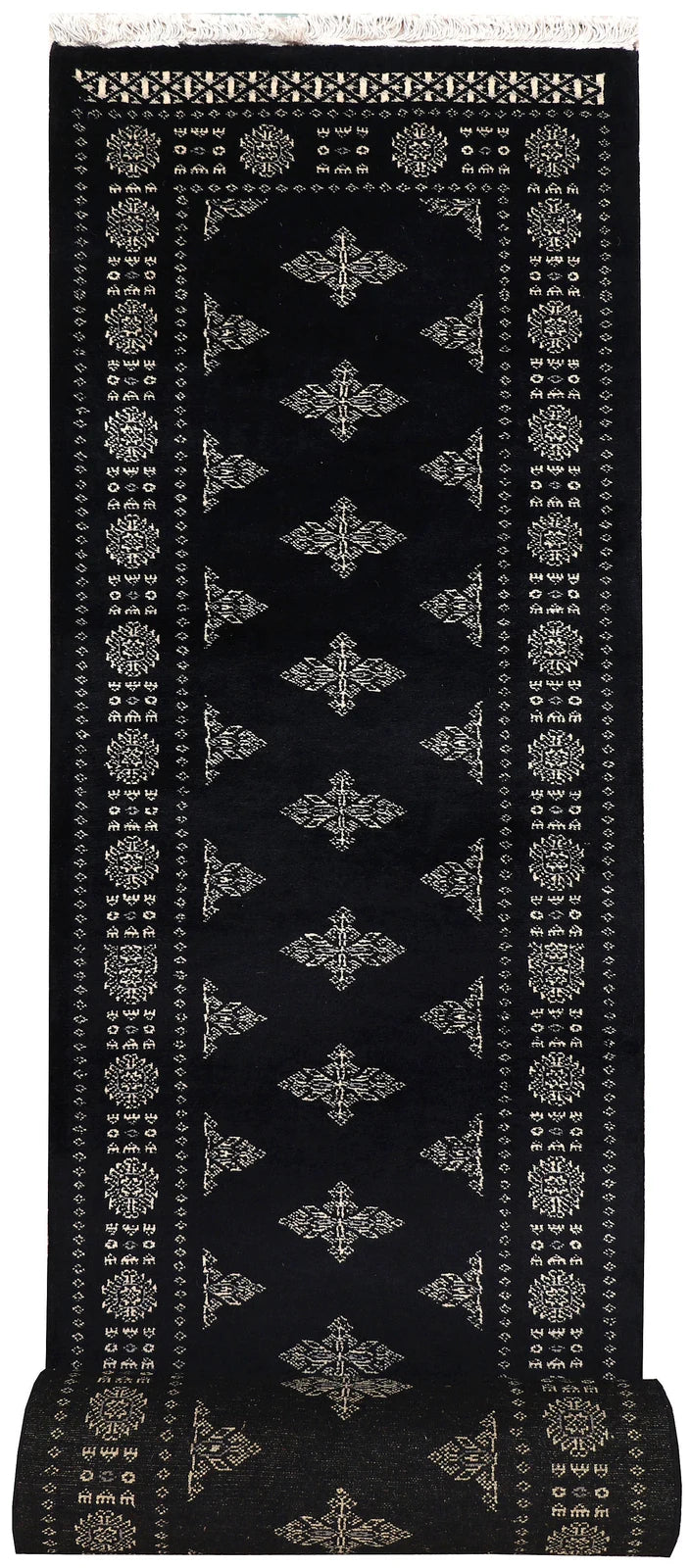 Grey Pakistani Butterfly Rug 2' 8" x 15' Hand-Knotted | No. QA92241