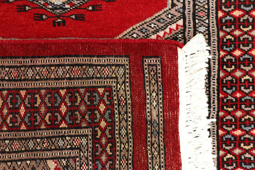 Firebrick Red Pakistani Jaldar Runner 2' 5" x 9' 3" Hand-Knotted | No. QA92525
