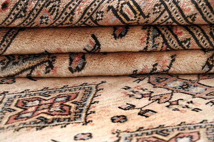 Brown Pakistani Jaldar Rug 9' 4" x 10' 11" Hand-Knotted | No. QA92651