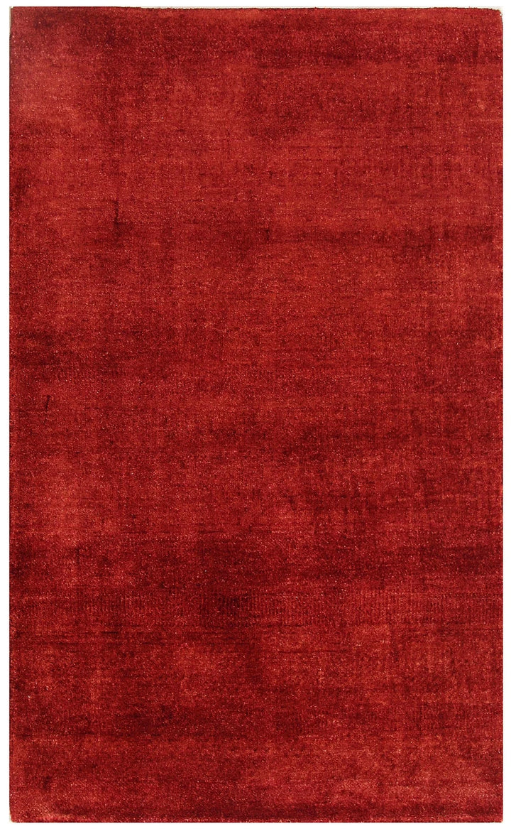 Brown Pakistani Gabbeh Rug 3' x 4'11" Hand-Knotted | No. QA93183