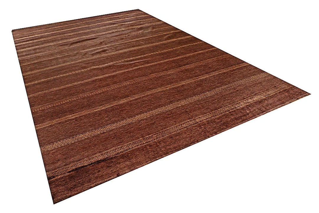 Saddle Brown Pakistani Gabbeh Rug 11' 10" x 18' 6" Hand-Knotted | No. QA93190