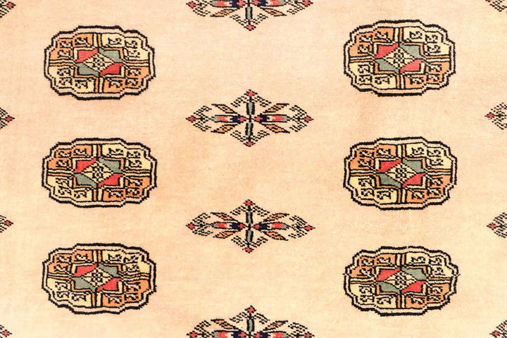 Brown Pakistani Bokhara Rug 4' 1" x 6' 1" Hand-Knotted | No. QA93302