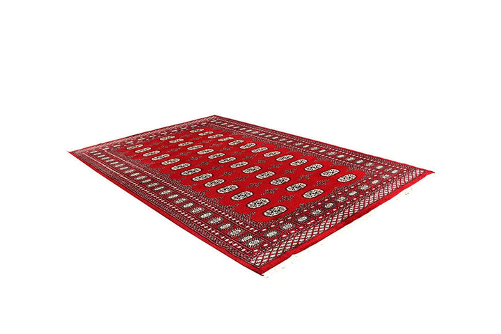 Red Bokhara Rug 5' 11" x 8' 10" Hand-Knotted | No. QA93463