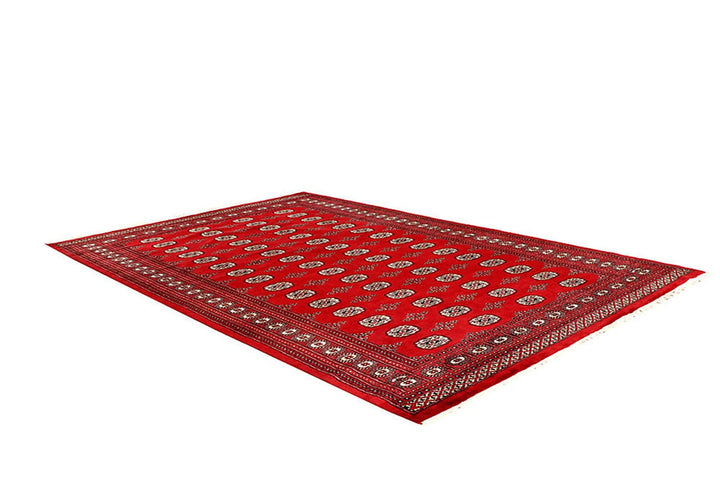 Red Bokhara Rug 6' x 9' 5" Hand-Knotted | No. QA93505