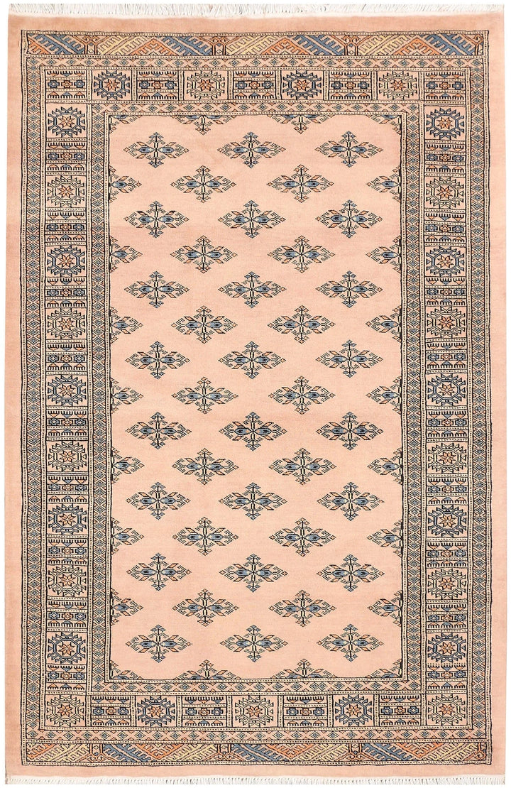 Brown Oriental Butterfly Rug 4' 2" x 6' 3" Hand-Knotted | No. QA93634