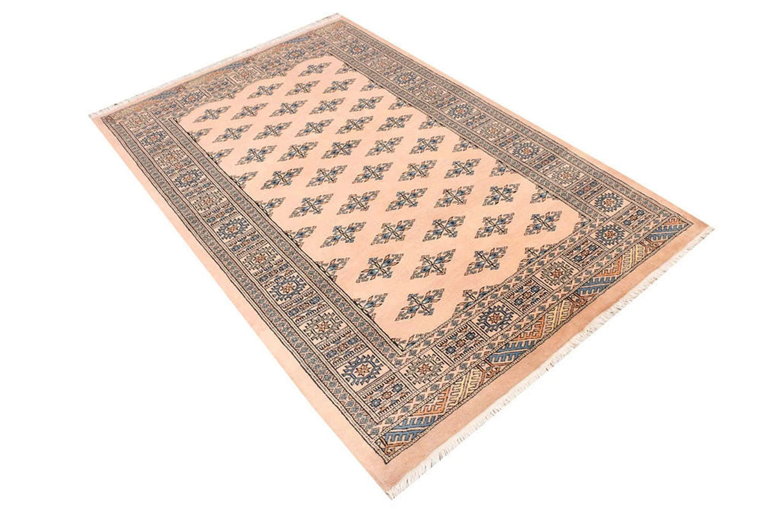 Brown Oriental Butterfly Rug 4' 2" x 6' 3" Hand-Knotted | No. QA93634