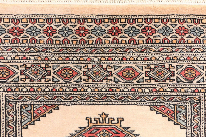 Brown Pakistani Jaldar Rug 3' 3" x 5' 7" Hand-Knotted | No. QA93642