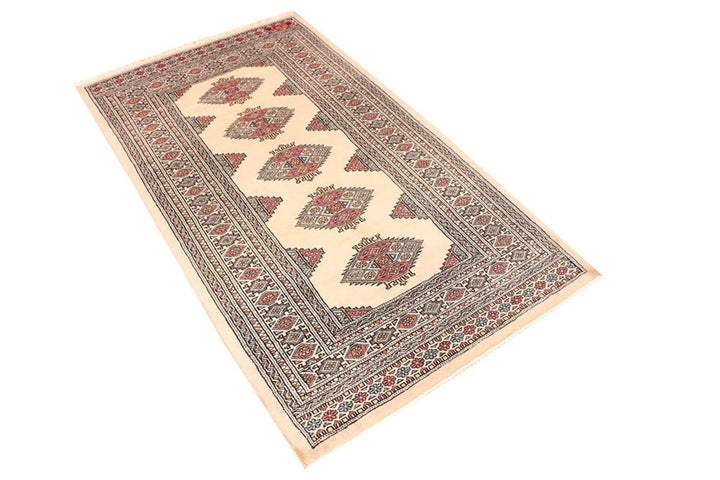 Brown Pakistani Jaldar Rug 3' 3" x 5' 7" Hand-Knotted | No. QA93642