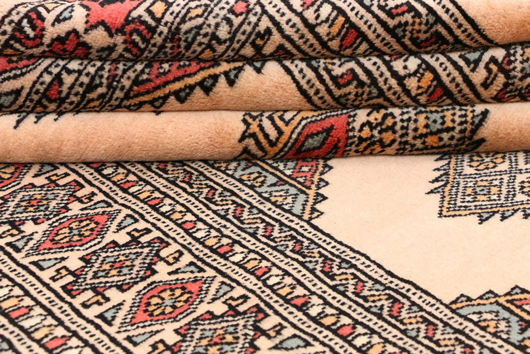 Brown Pakistani Jaldar Rug 3' 3" x 5' 7" Hand-Knotted | No. QA93642