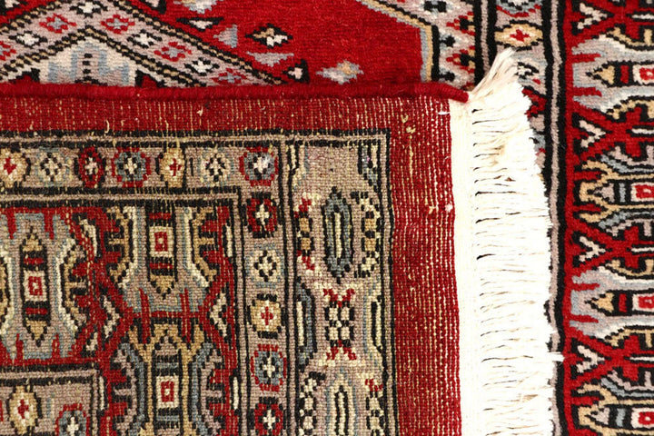 Red Pakistani Jaldar Rug 2' 4" x 9' 1" Hand-Knotted | No. QA93862
