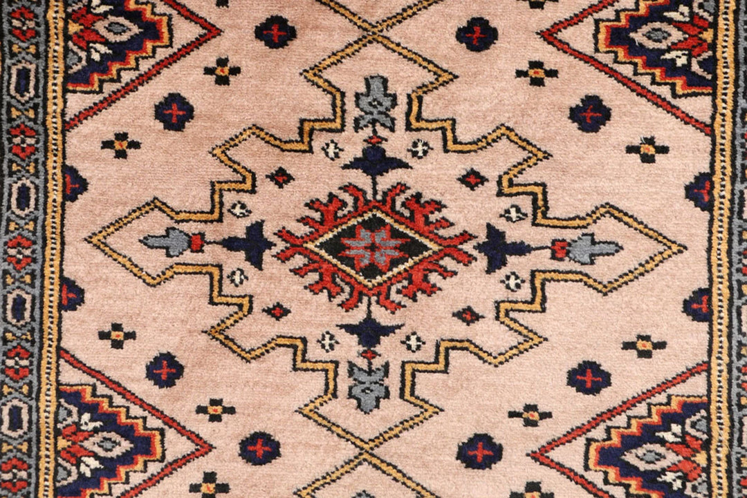 Brown Pakistani Jaldar Rug 3' 1" x 5' 8" Hand-Knotted | No. QA93896