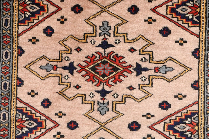Brown Pakistani Jaldar Rug 3' 1" x 5' 8" Hand-Knotted | No. QA93896
