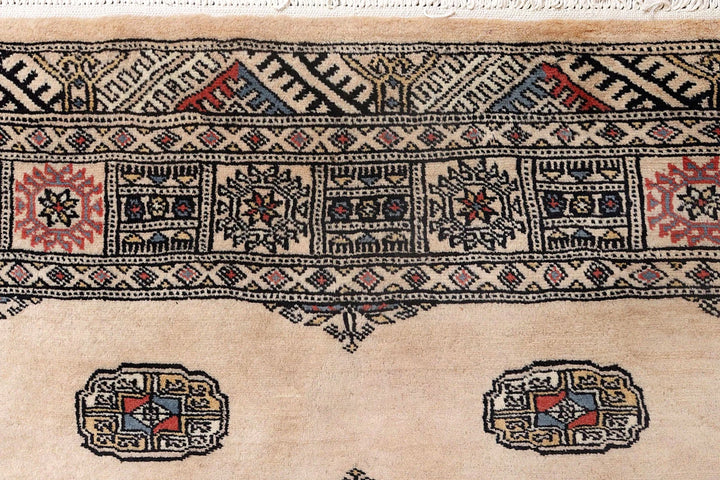 Brown Pakistani Bokhara Rug 4' x 6'1" Hand-Knotted | No. QA93899