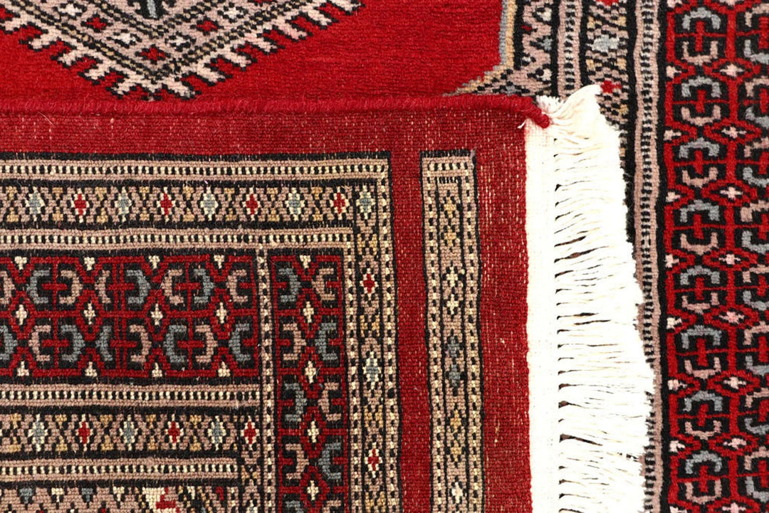 Red Pakistani Jaldar Rug 2' 4" x 8' 11" Hand-Knotted | No. QA94355