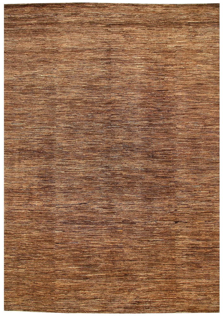 Brown Pakistani Gabbeh Rug 9' 10" x 13' 11" Hand-Knotted | No. QA94552