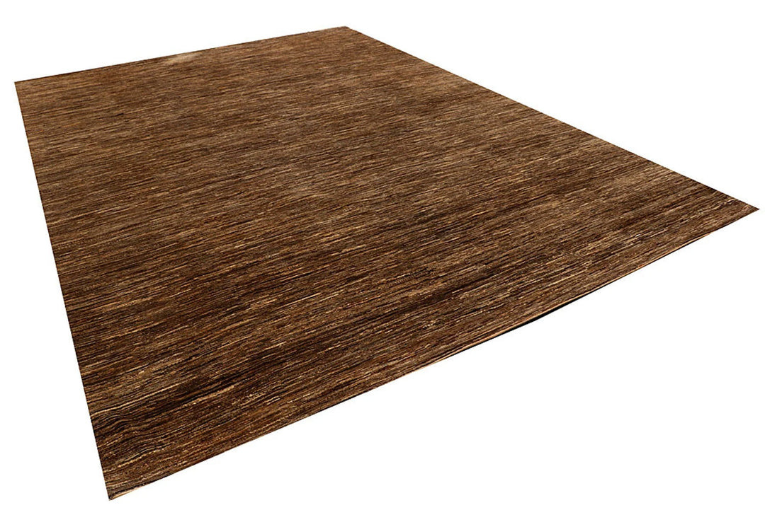 Brown Pakistani Gabbeh Rug 9' 10" x 13' 11" Hand-Knotted | No. QA94552
