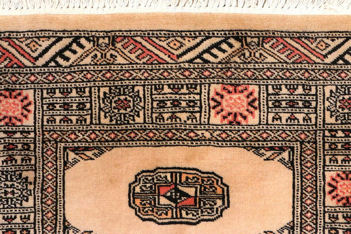 Wheat Pakistani Bokhara Runner 2' 6" x 9' 10" Hand-Knotted | No. QA94576