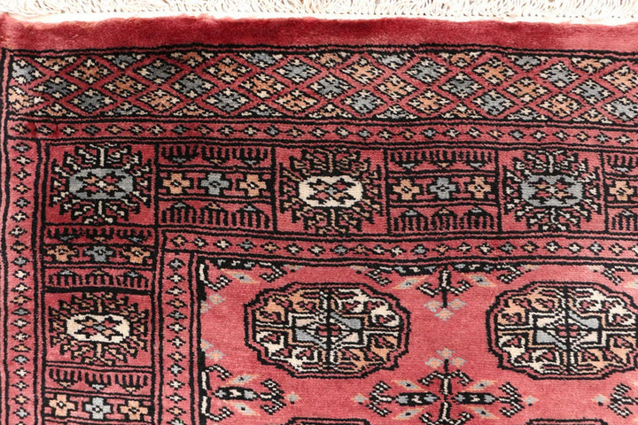 Red Bokhara Rug 2' 7" x 12' 1" Hand-Knotted | No. QA94872