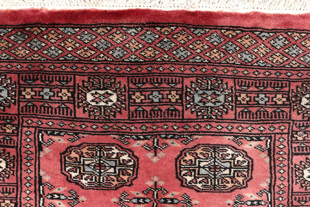 Red Bokhara Rug 2' 7" x 12' 1" Hand-Knotted | No. QA94872
