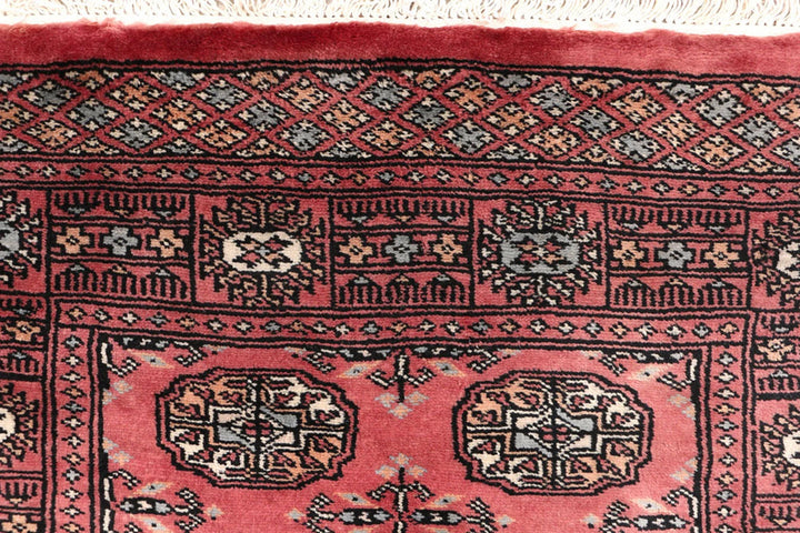 Red Bokhara Rug 2' 7" x 12' 1" Hand-Knotted | No. QA94872