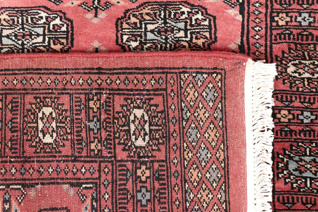 Red Bokhara Rug 2' 7" x 12' 1" Hand-Knotted | No. QA94872