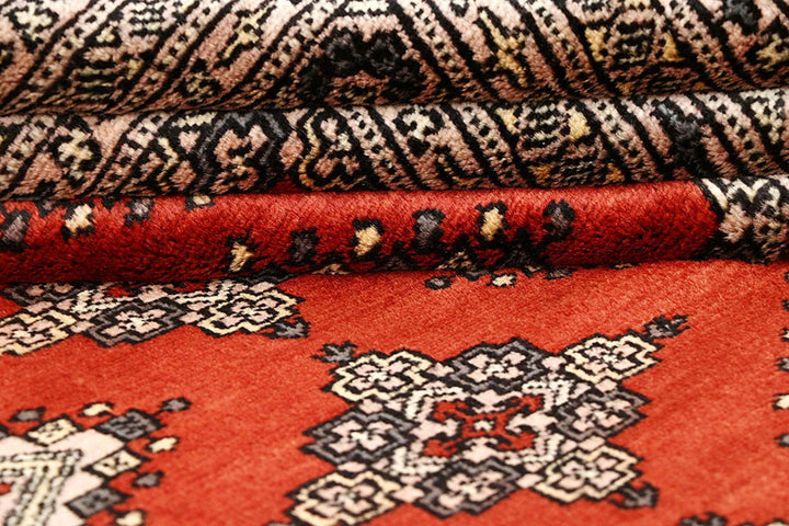 Tomato Pakistani Jaldar Rug 6' 1" x 10' Hand-Knotted | No. QA94982