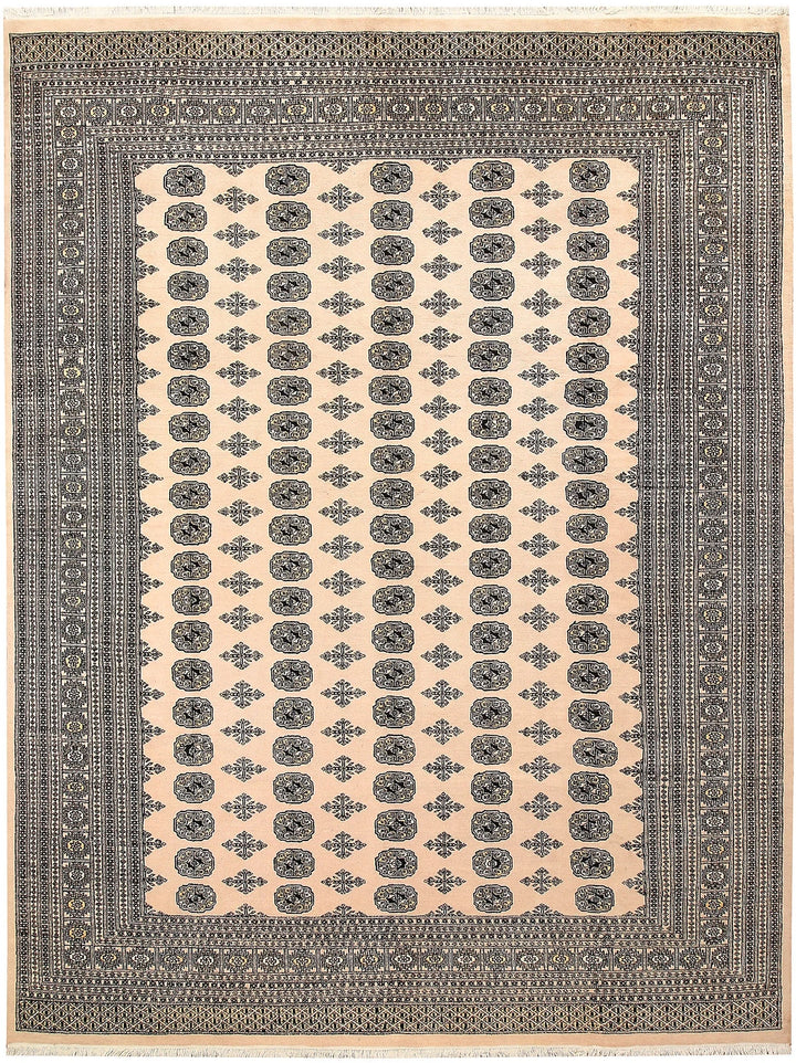 Brown Pakistani Bokhara Rug 9' x 11' 10" Hand-Knotted | No. QA95115
