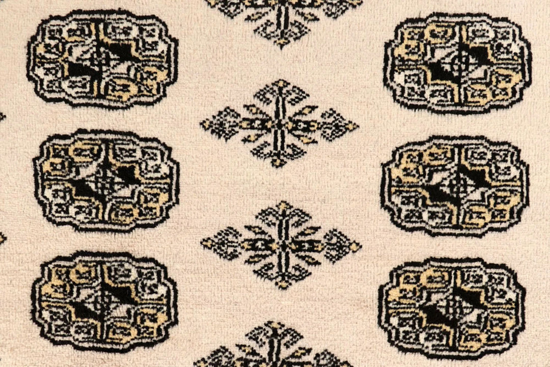 Brown Pakistani Bokhara Rug 9' x 11' 10" Hand-Knotted | No. QA95115