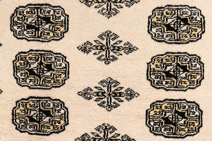 Brown Pakistani Bokhara Rug 9' x 11' 10" Hand-Knotted | No. QA95115