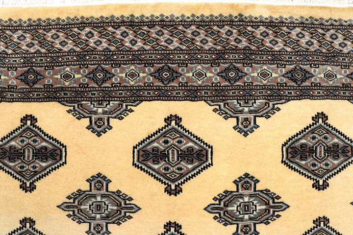 Yellow Pakistani Jaldar Rug 5' 2" x 8' 5" Hand-Knotted | No. QA95135