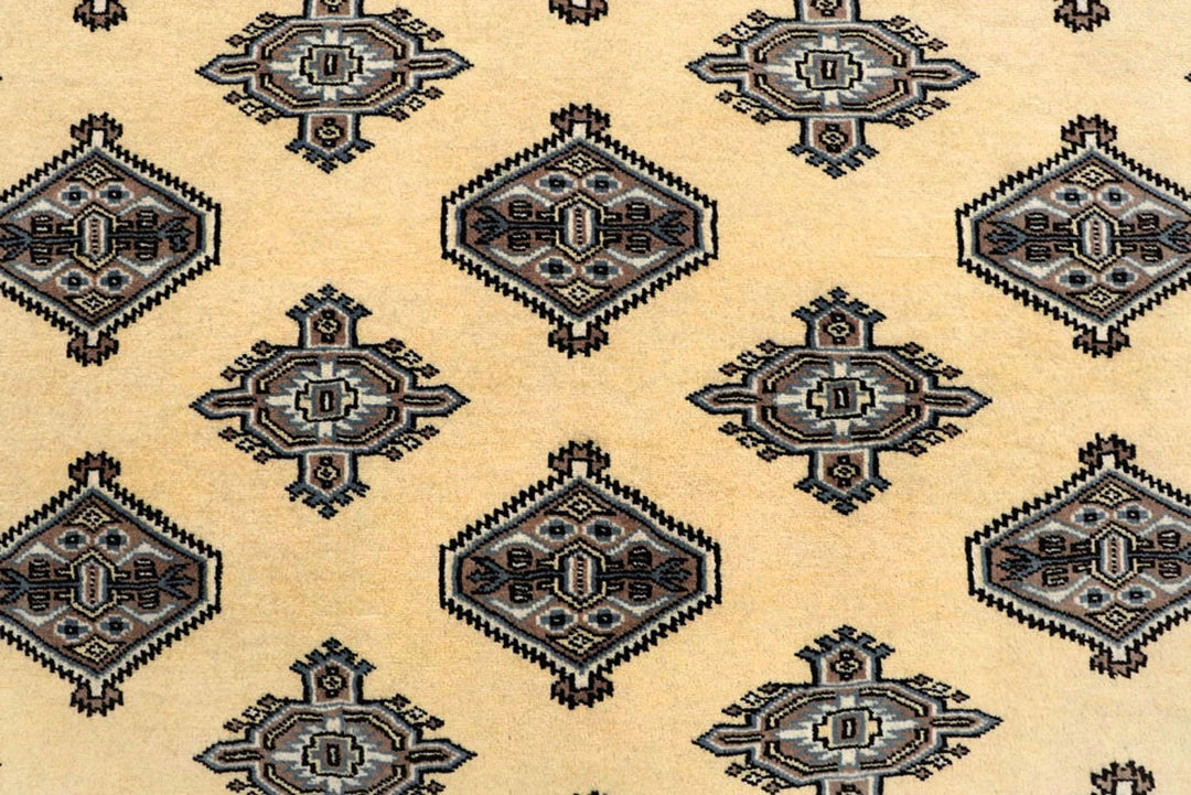 Yellow Pakistani Jaldar Rug 5' 2" x 8' 5" Hand-Knotted | No. QA95135