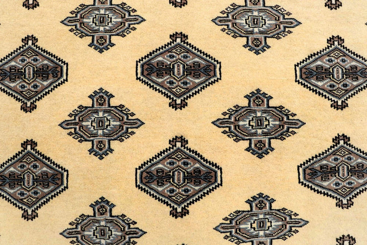 Yellow Pakistani Jaldar Rug 5' 2" x 8' 5" Hand-Knotted | No. QA95135